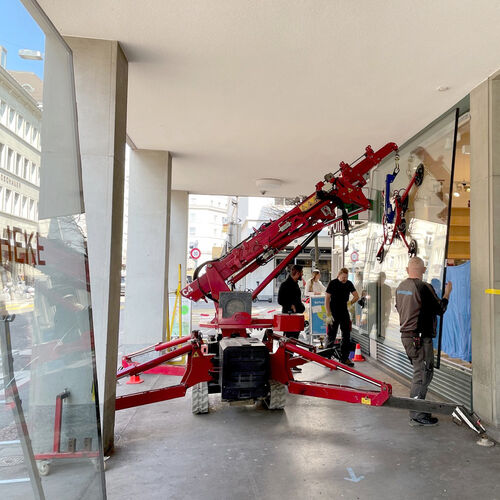 Austauschen eines Schaufensters